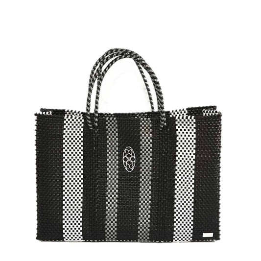 Women's Travel Woven Striped Tote Bag And Clutch