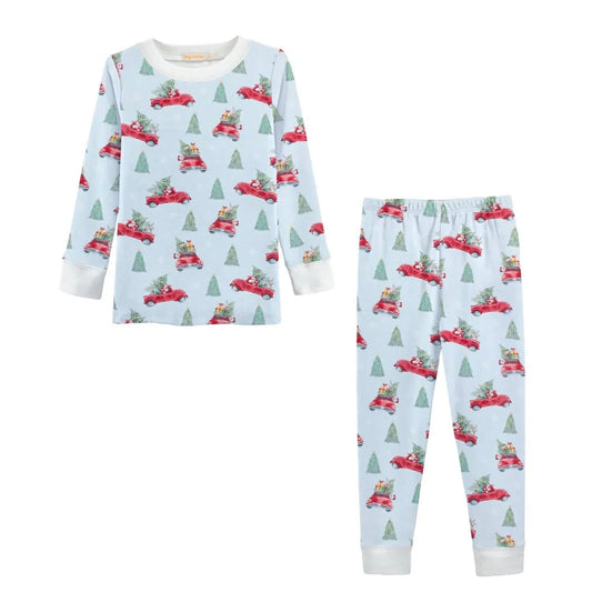 Boy's Santa Is Coming Printed Kid Pajama Set