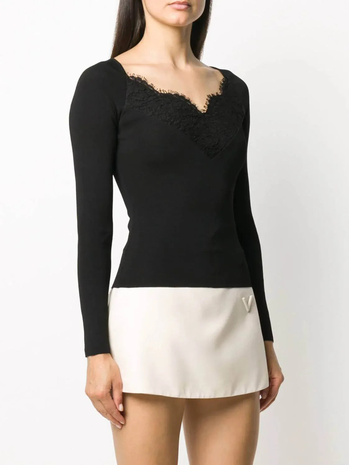 Viscose Blend Lace Sweater