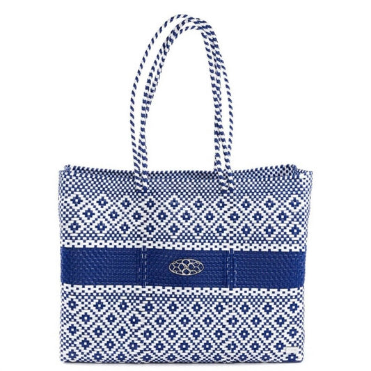 Women's Travel Woven Aztec Stripe Tote Bag With Clutch