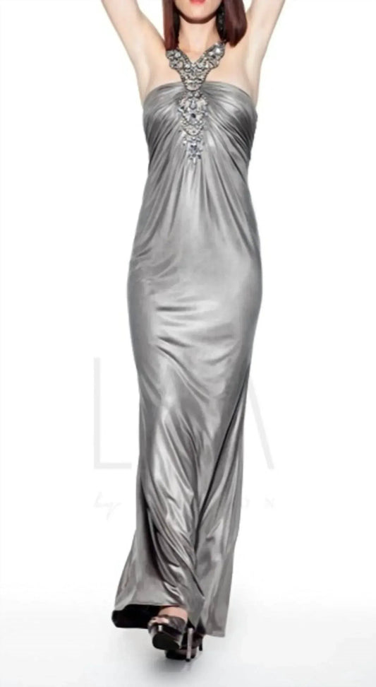 Beaded Halter gown