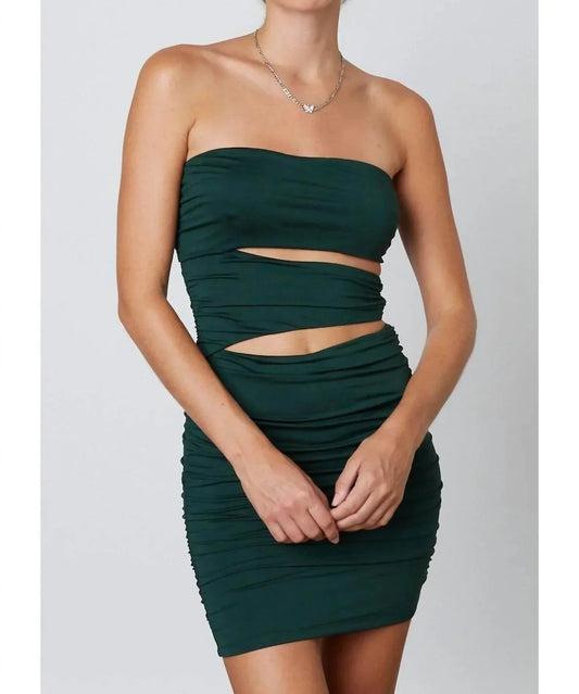 The Macy Strapless Cut Out Bodycon Mini Dress