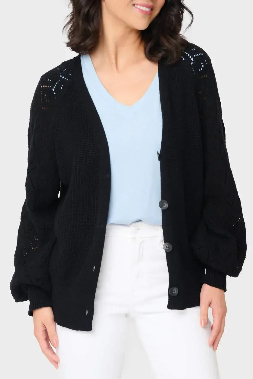 Gigi Diamond Stitch Crochet Cardigan