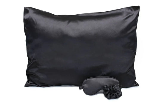 Ultimate Schlaf Seidenkissenbezug, Augenmasken- und Scrunchie-Set