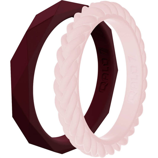 Women's Stackable Silicone Wedding Ring Set