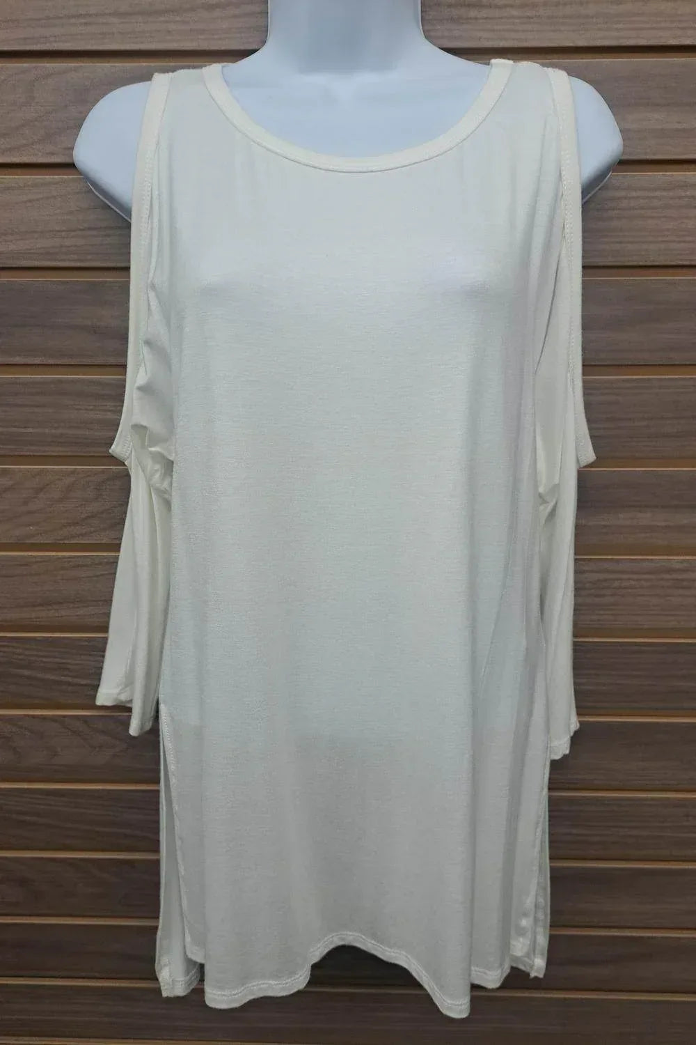 Damen-Top mit Cold-Shoulder und 3/4-Ärmeln