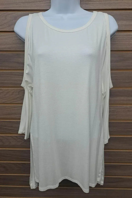 Damen-Top mit Cold-Shoulder und 3/4-Ärmeln