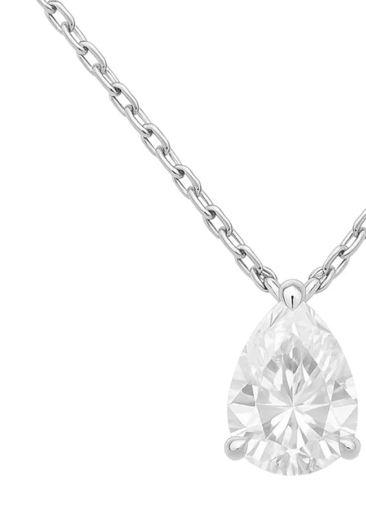 Women's Moissanite Pear Shape Solitaire Necklace