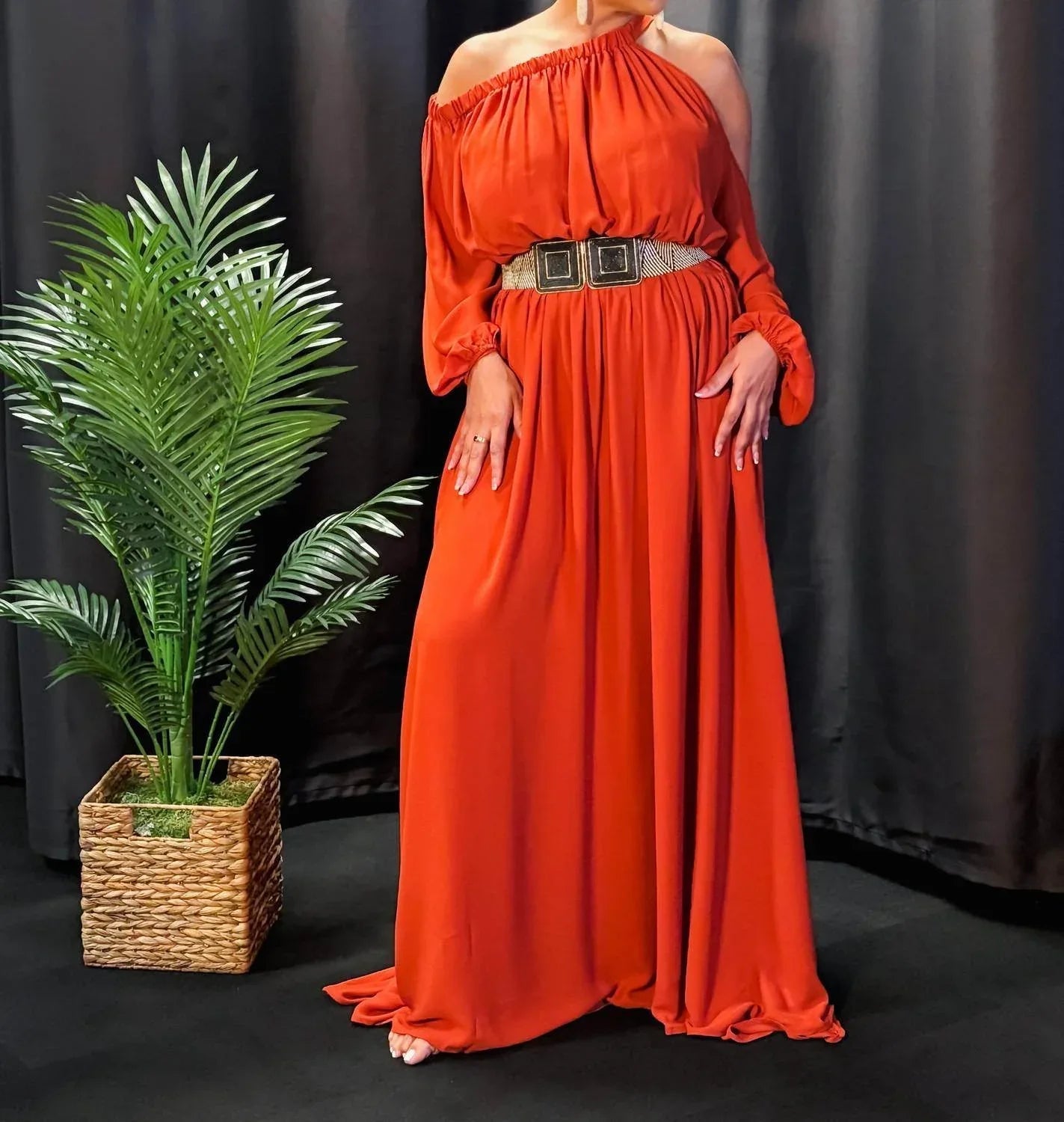 Maxikleid „Rostfarbene Ausstrahlung“