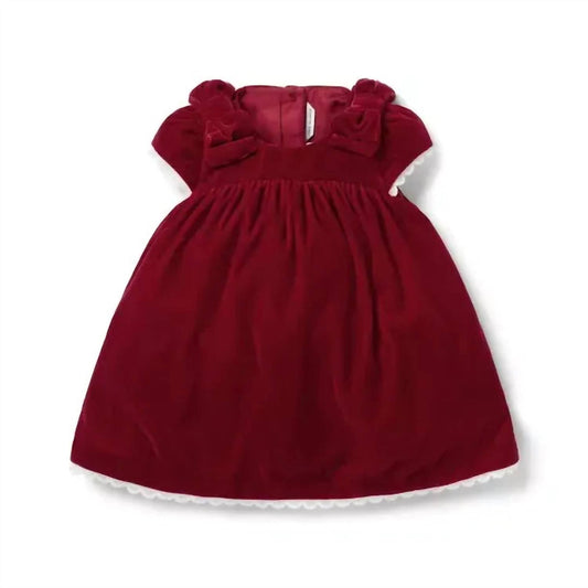 Girl's Bow Short Sleeve Dress