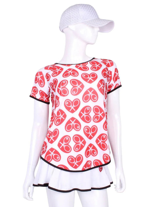 Women's Tie Back Short Sleeve Tennis Tee