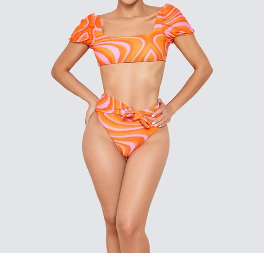 Sun Sculpt Bikini-Oberteil Halb Crop & Figurformende Passform