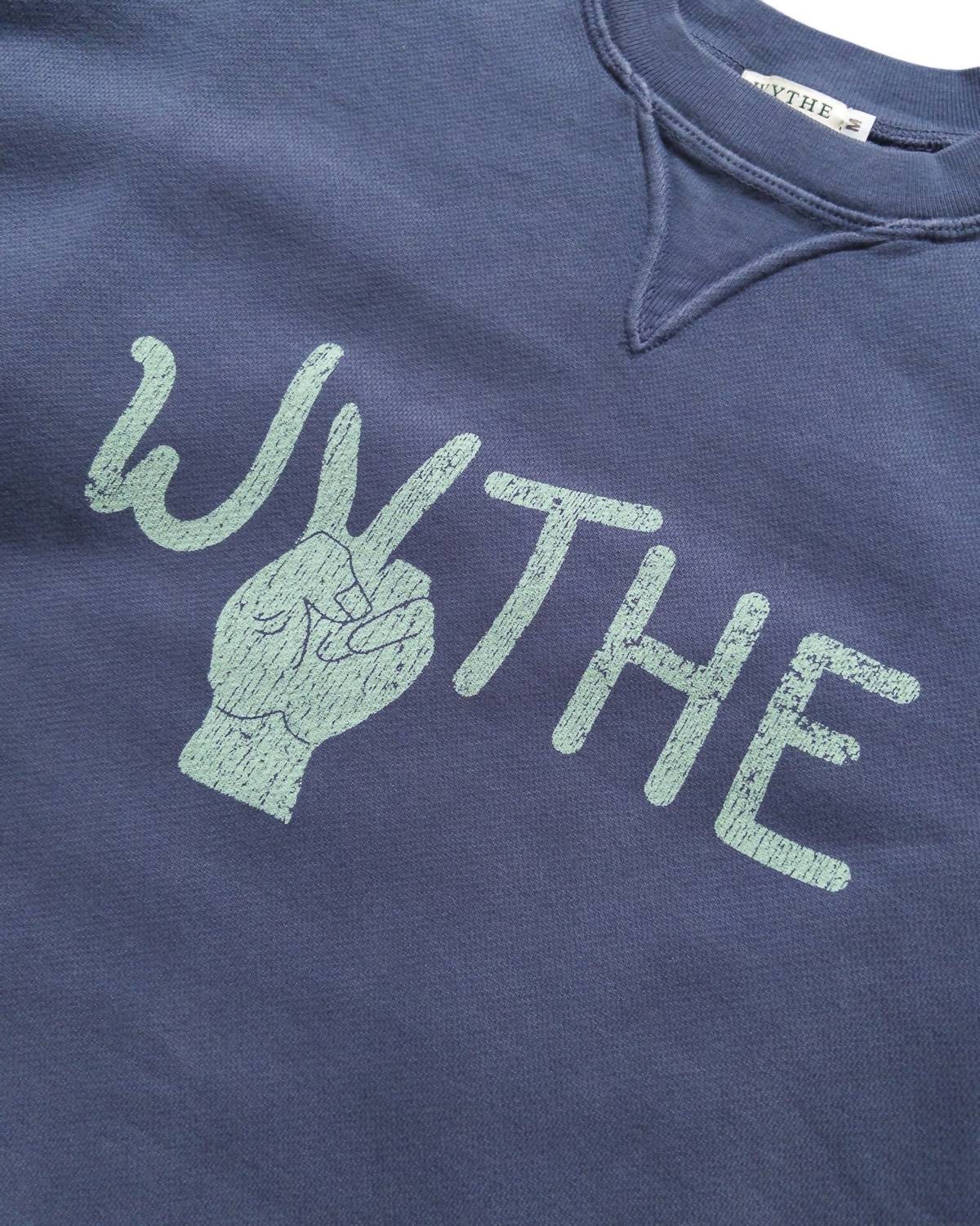 Herren Rundhals-Sweatshirt mit Peace-Print