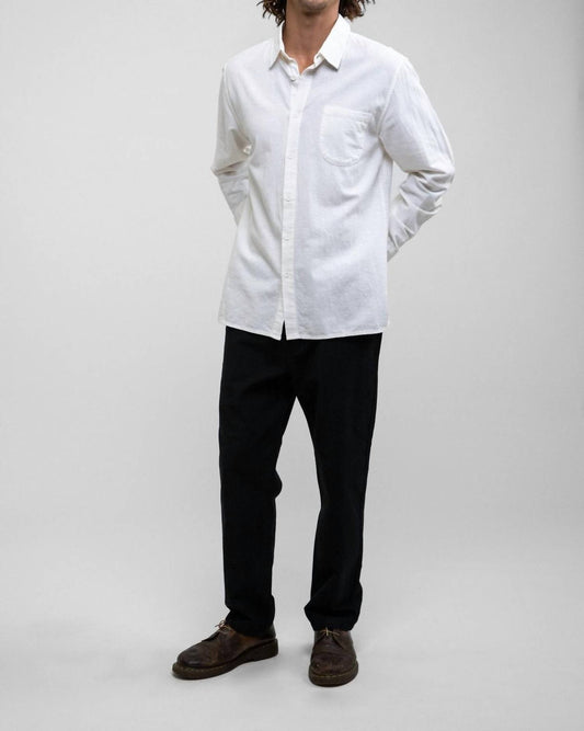 Classic Long Sleeve Linen Shirt Top