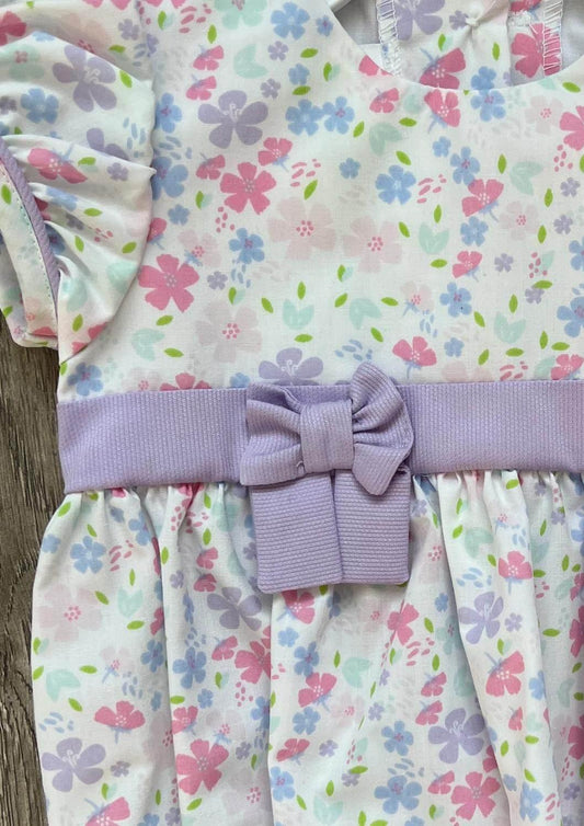 Baby Girl's Spring Lilies Bubble Onesie