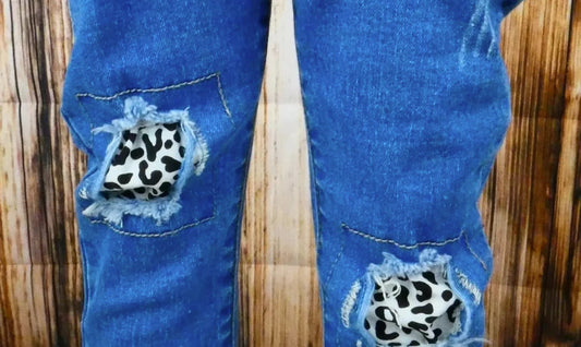 Jeans mit Leoparden-Patch für Kinder