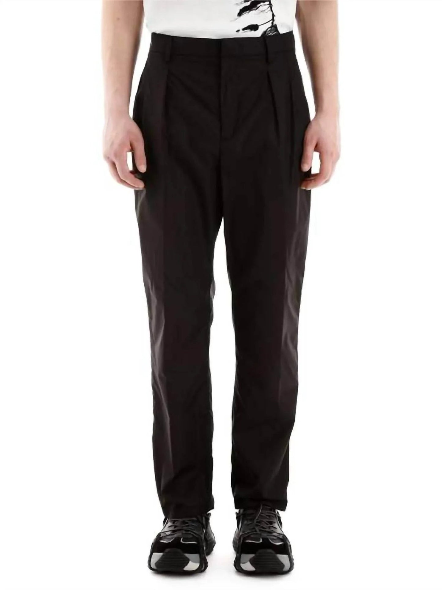 Waist Logo Print Nylon Pants