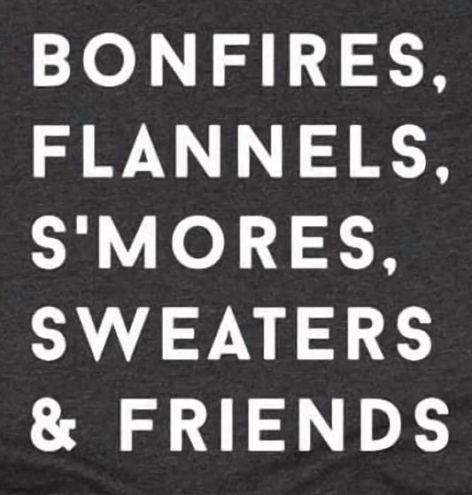 Women's Bonfires & Flannels Graphic Tee Shirt