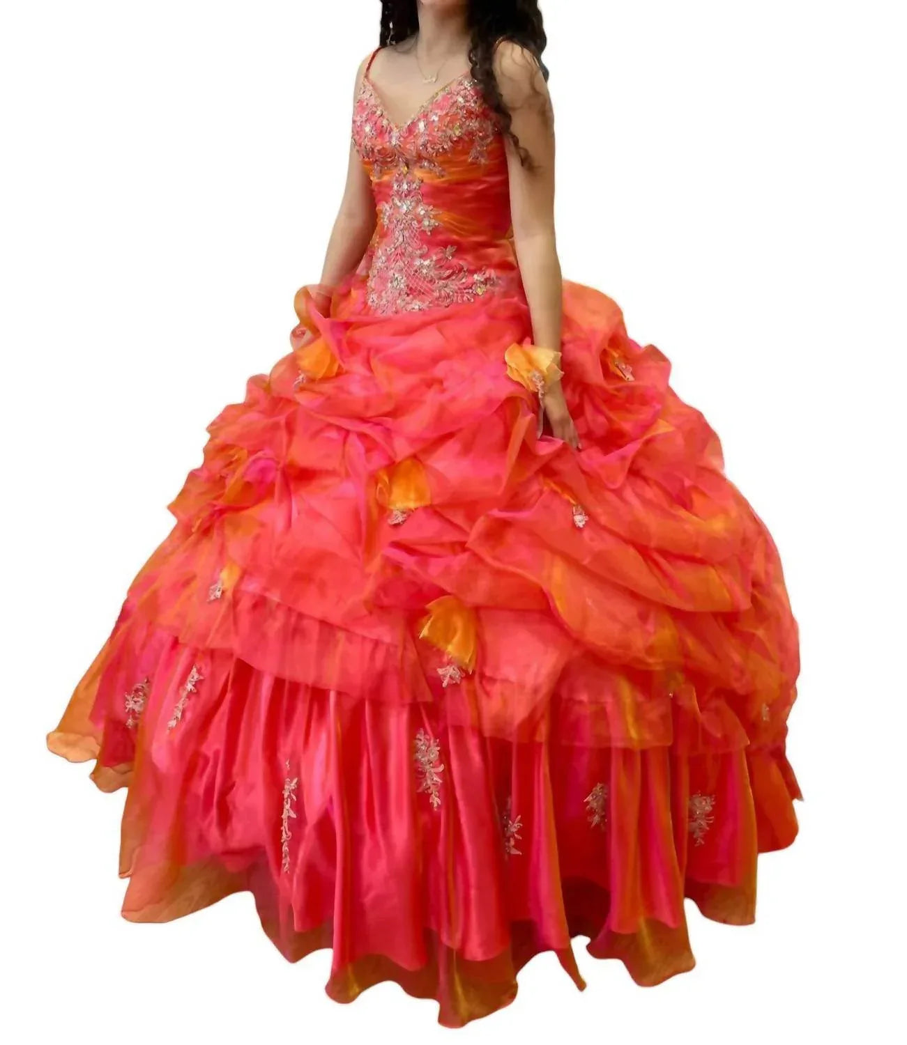 Quinceañera V-Ausschnitt-Kleid
