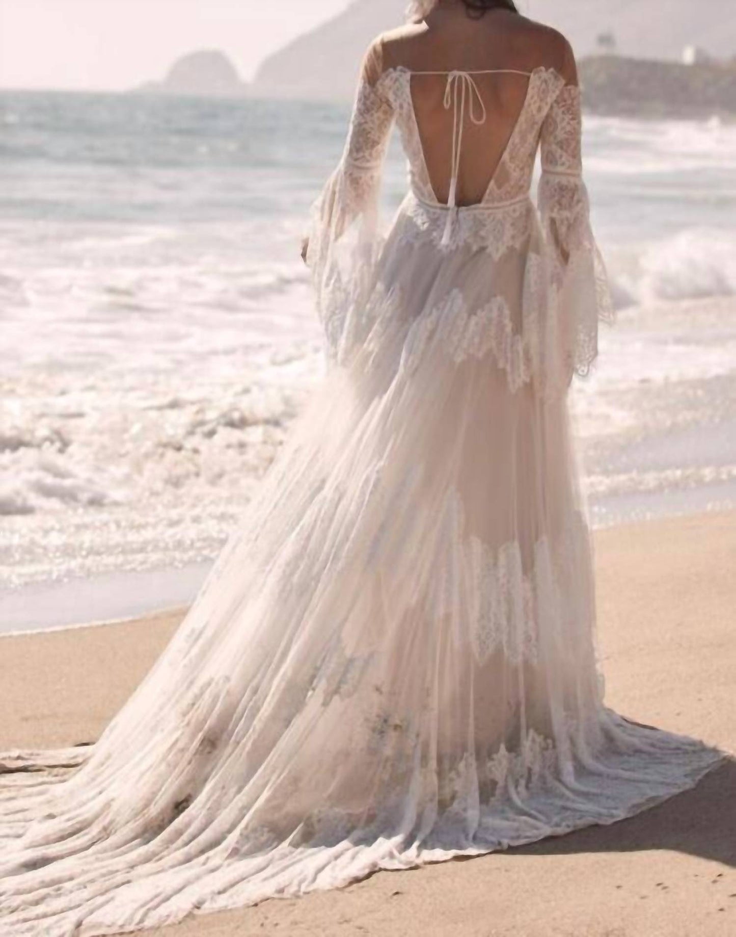 Marcail Bell Sleeves Wedding Dress