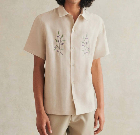 Camp Collar Embroidered Shirt