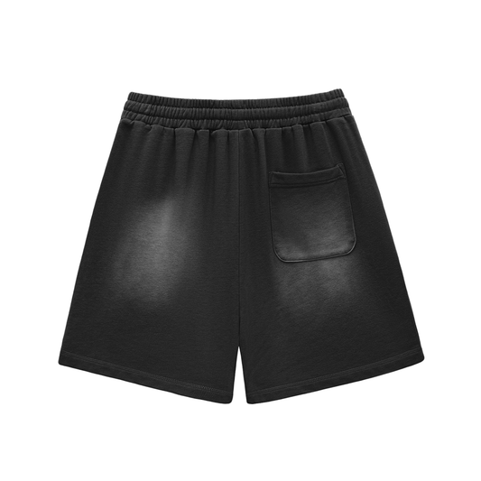 Sun Fade Baumwollshorts mit offener Kante