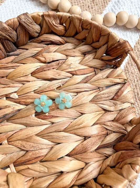 Women's Spring Pastel Flower Studs Earrings