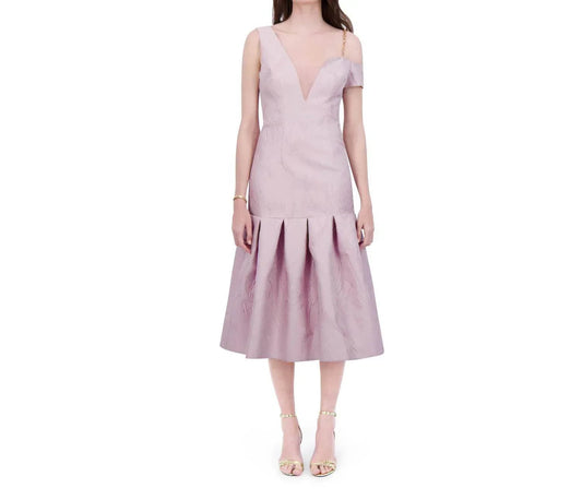 Teegarten schulterfreies V-Ausschnitt-Kleid