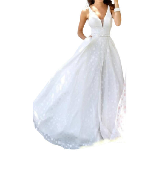 Elegant Printed Sleeveless Gown