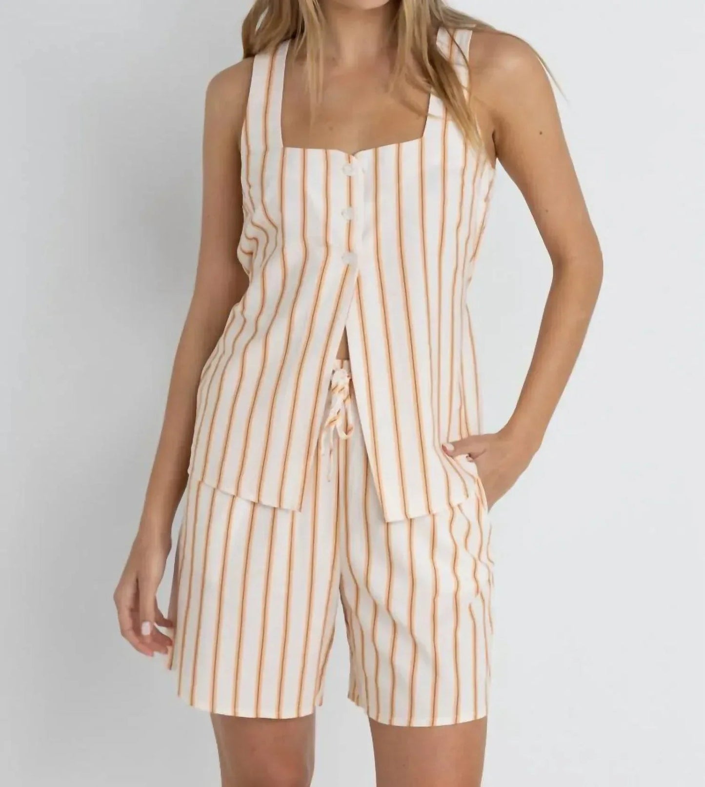 Tide Stripe Longline-Shorts