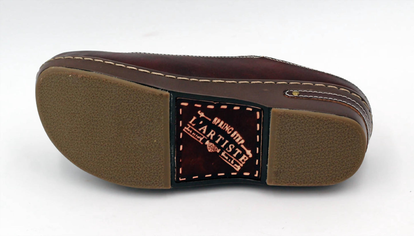 Damen-Chino-Lederclogs