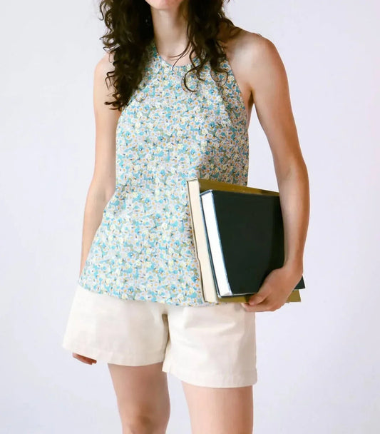 Daisy Floral Low Back Halter Top
