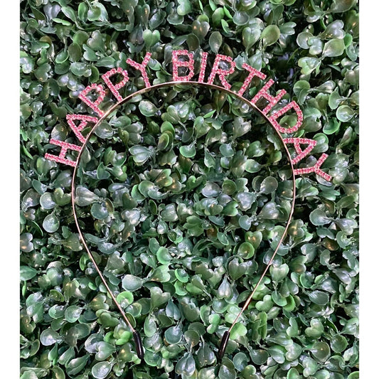 Women's Happy Birthday Rhinestone Headband