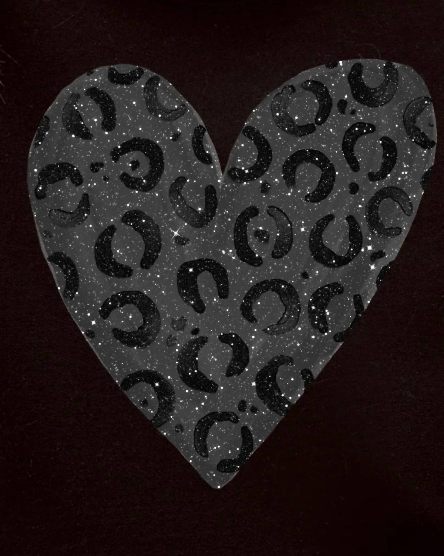 Leopard Print Valentinstags-Sweatshirt