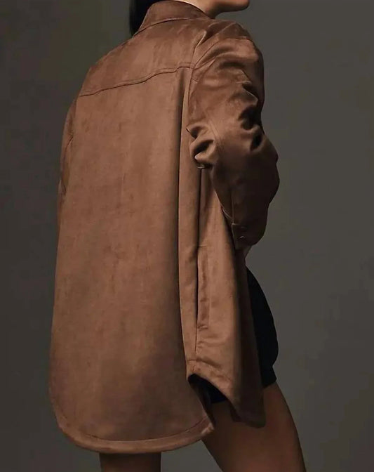 Women's Relaxed Faux-suede Shacket