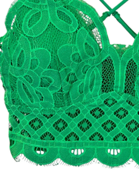 Crochet Lace Bralette With Bra Pads