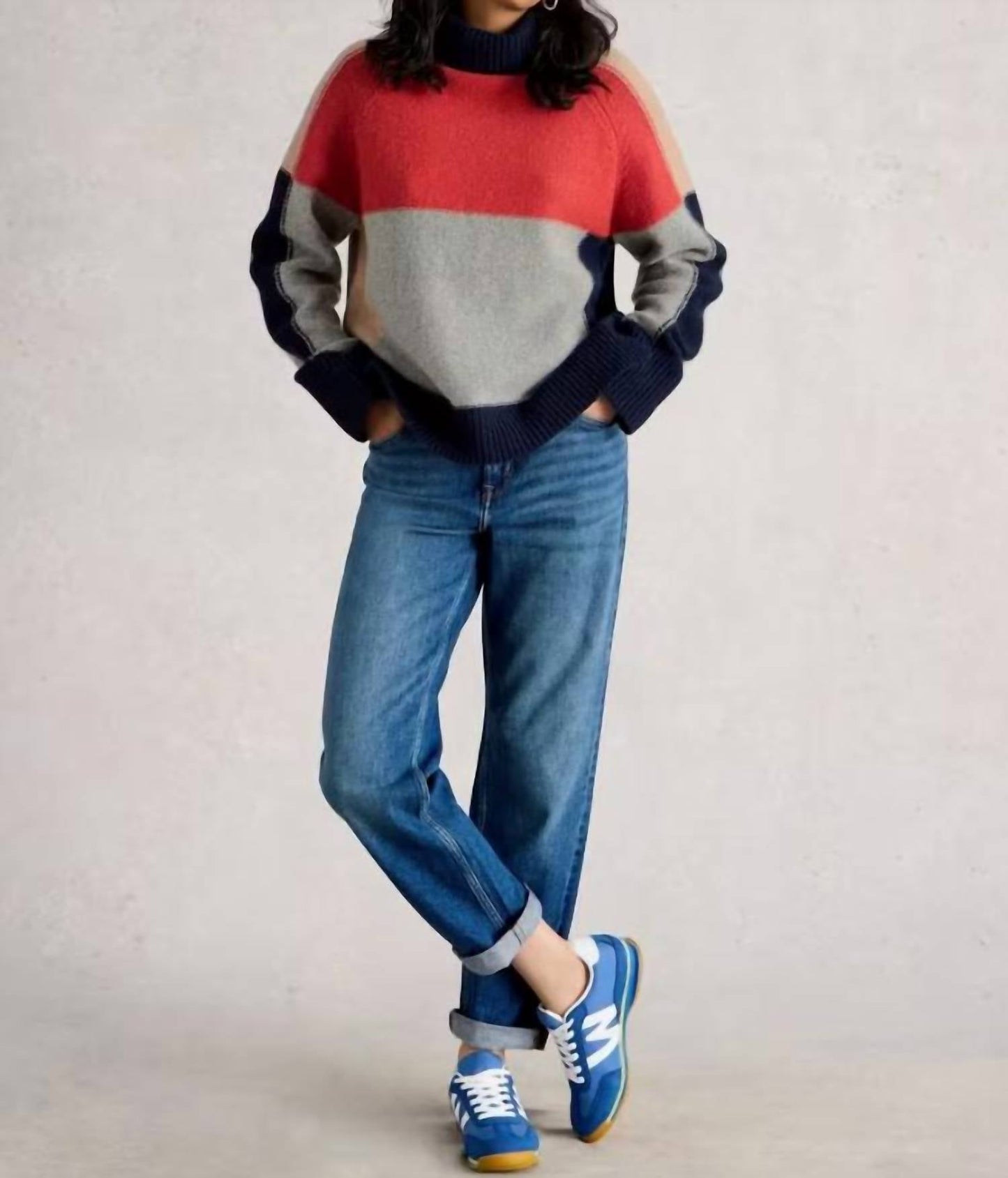 Mary Colorblock Rollkragenpullover