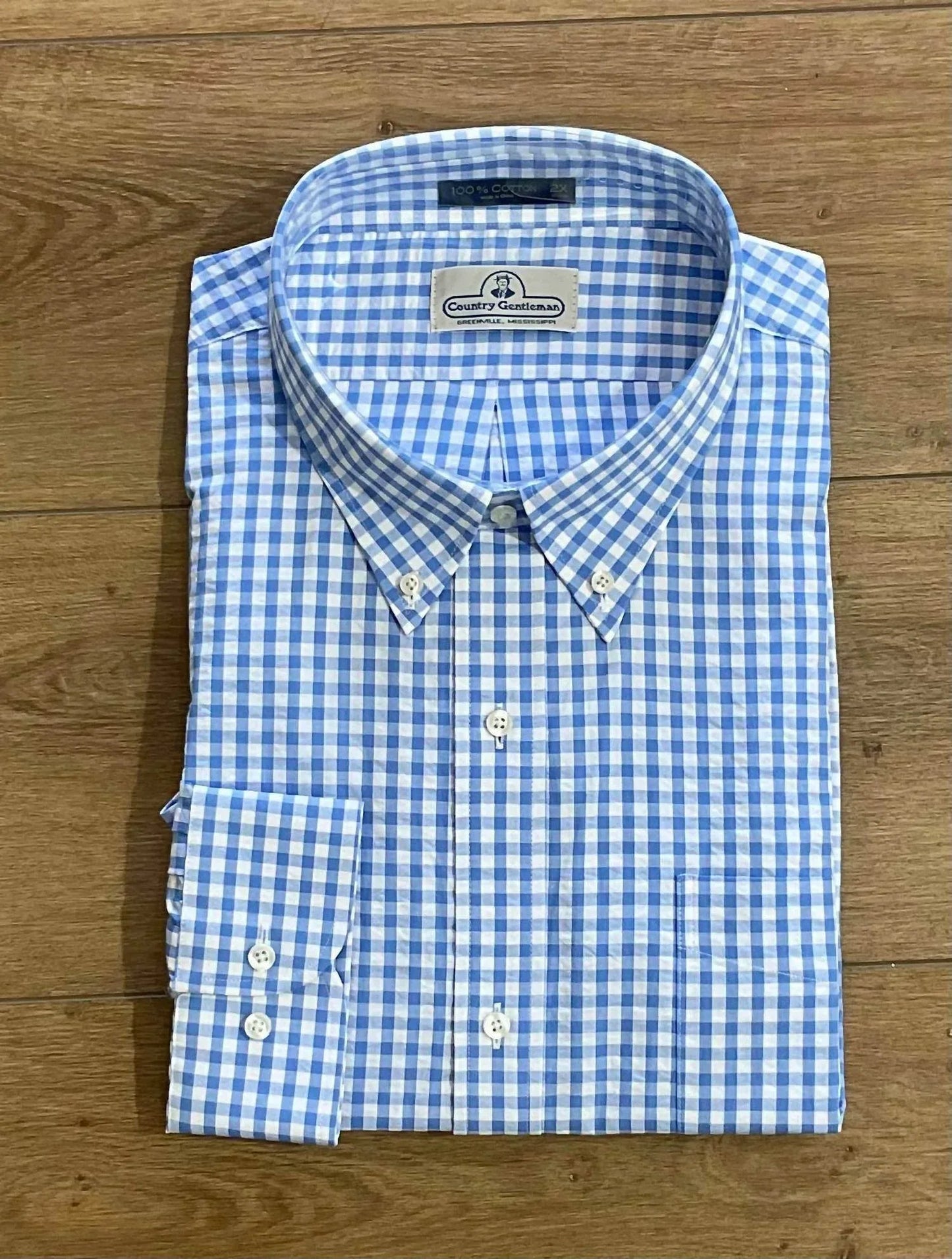 Men's All Cotton Seersucker Shirt