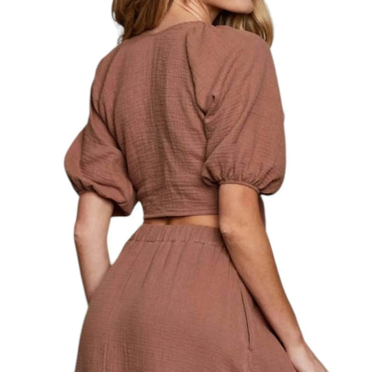 Cleo Tie Front Top