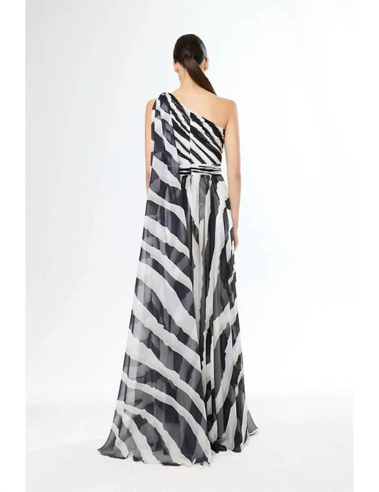 Abito Lungo One-shoulder Maxi Dress