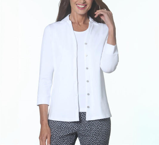 Three Quarter Sleeve Button Down