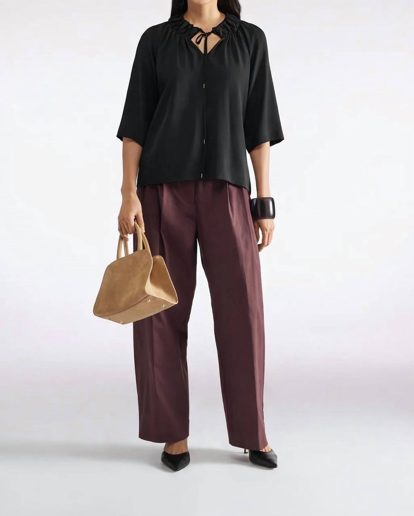 Short Sleeve Crewneck Blouse