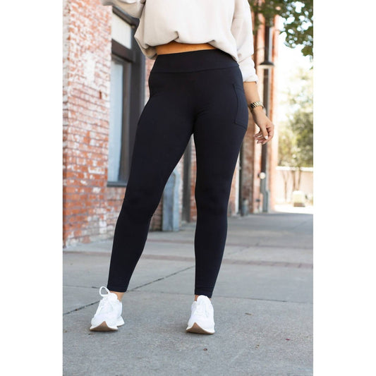 Leggings in voller Länge mit Tasche