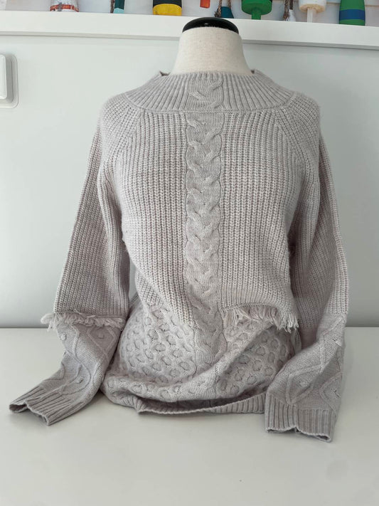 Women's Textured Blocking Sweater