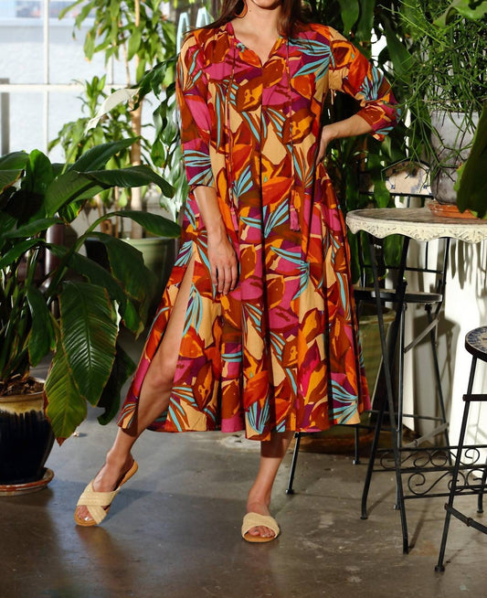 Desert Fruit Maxi Dress With Tassels
