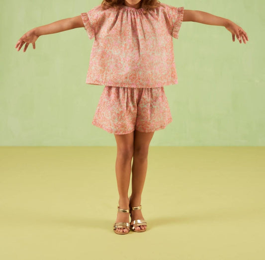Bazar Ruffle Short Sleeve Blouse