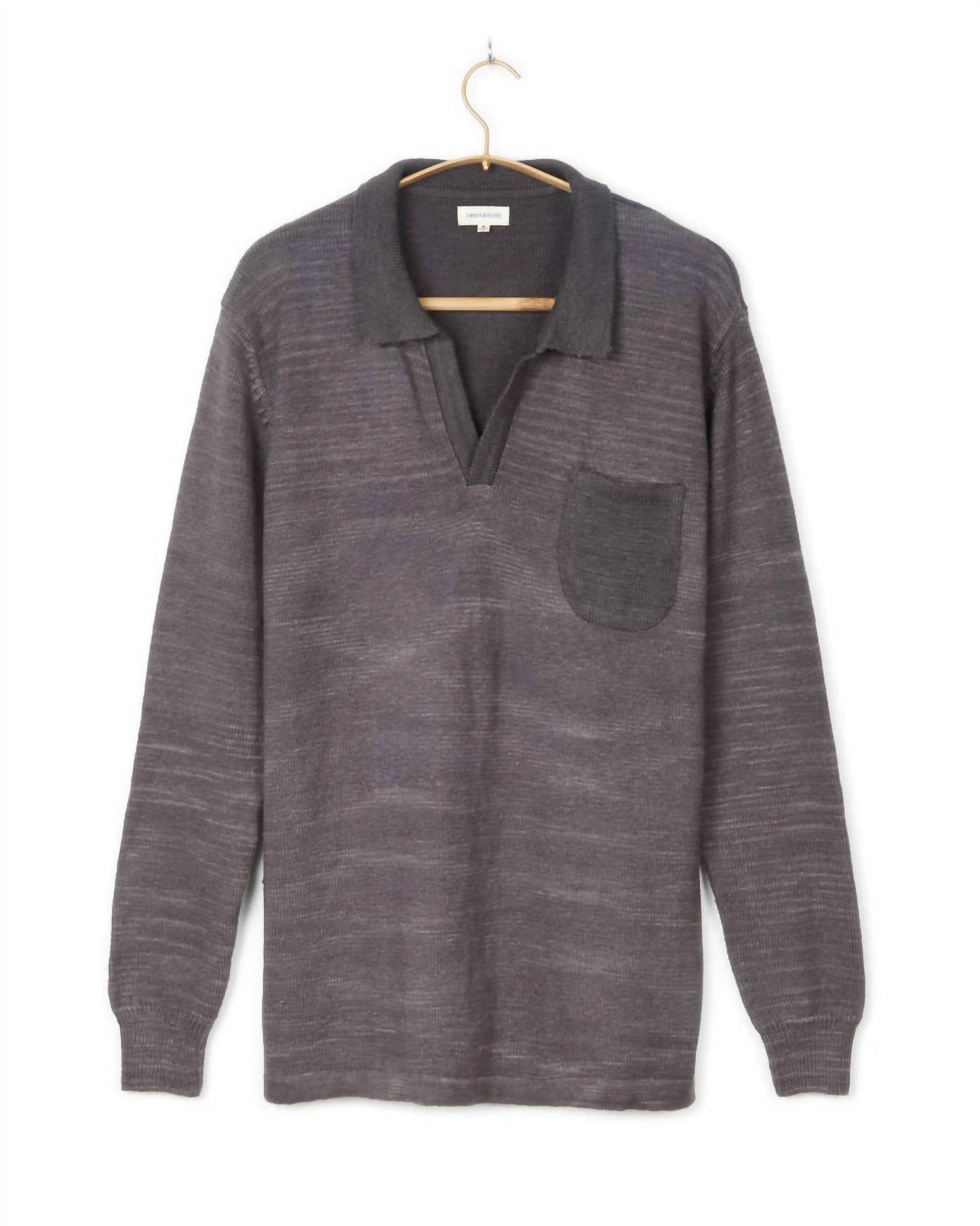 Herren Madhur Johnny Kragen Flachstrickpullover