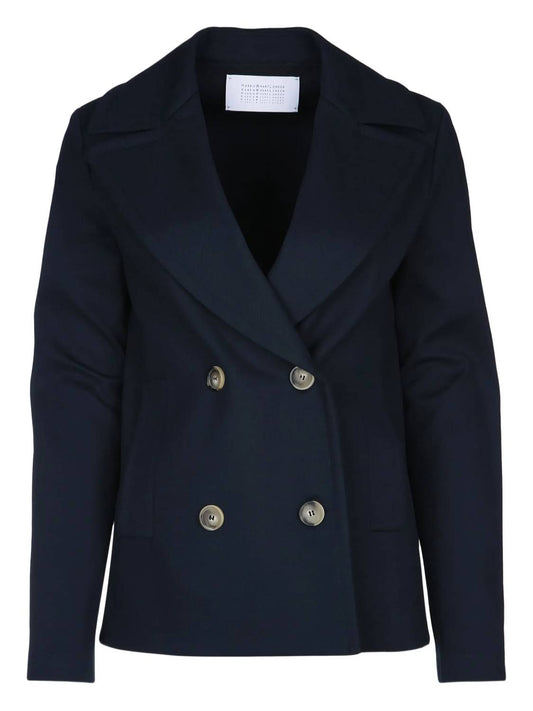 Women's Diagonal Loro Piana Fabric Peacoat