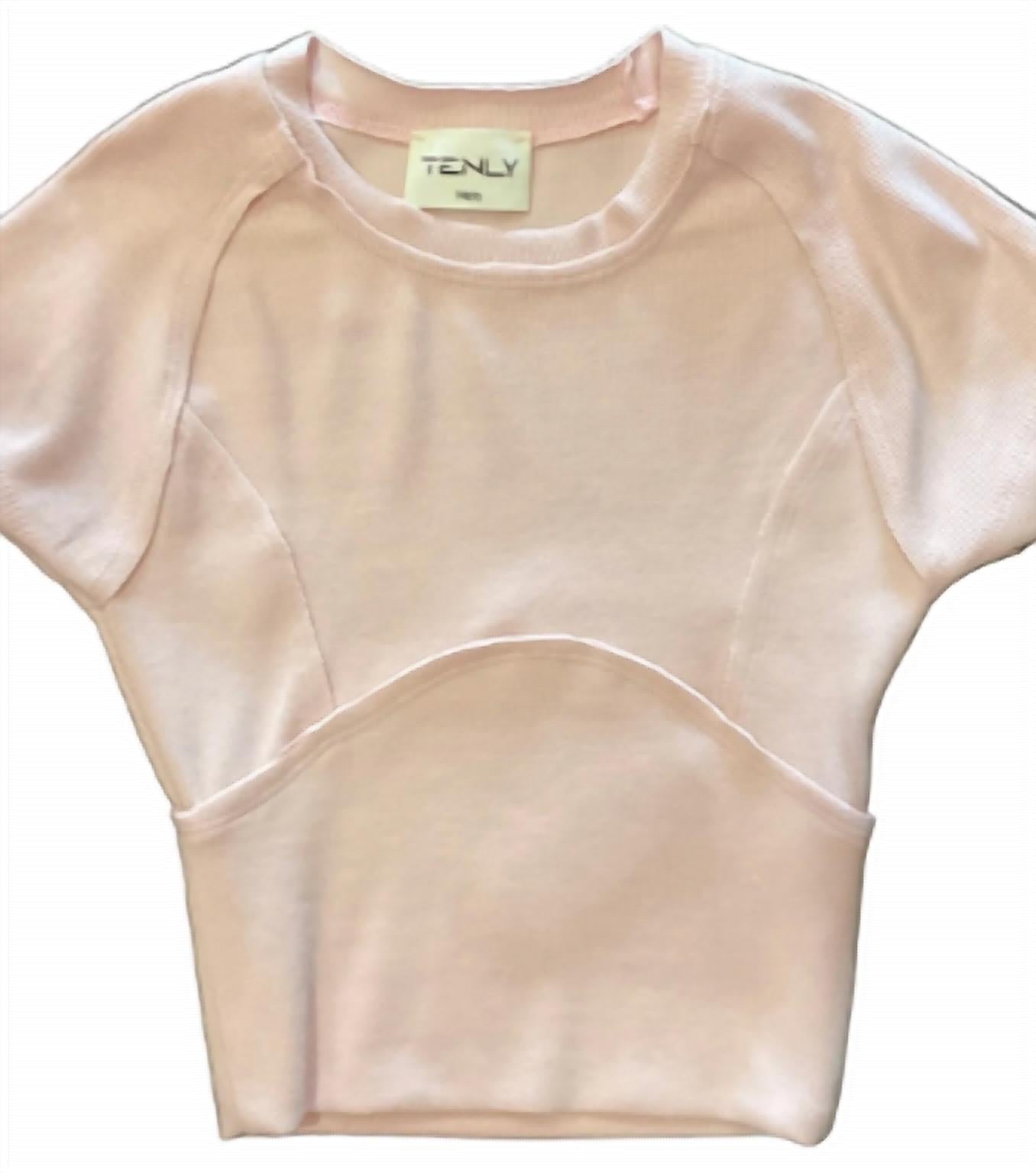 Mädchen Rayon Rippen-T-Shirt mit kurzen Ärmeln
