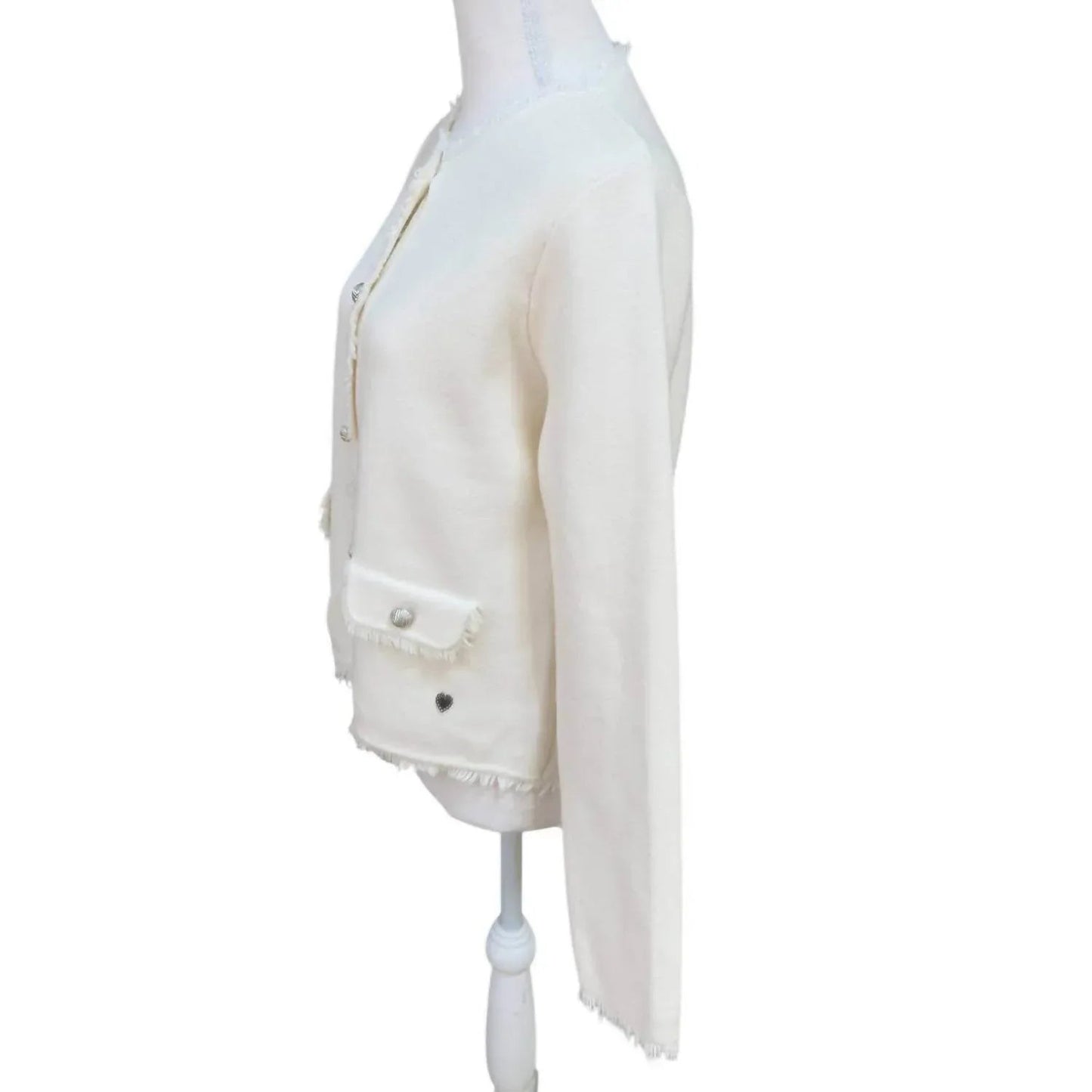 Damen-Cardigan-Jacke mit Fransenborte